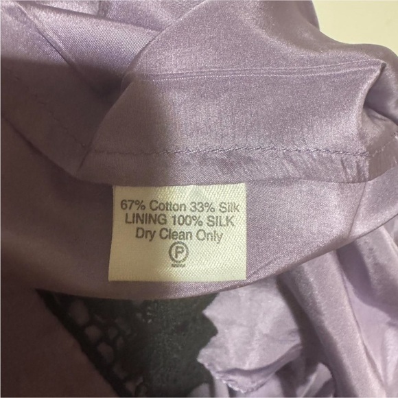 Temperley London Lilac Black Lace Appliqué Dress Size 6 - Picture 8 of 8